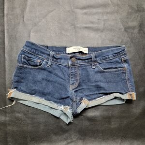 Abercrombie & Fitch Dark Blue Jean Shorts